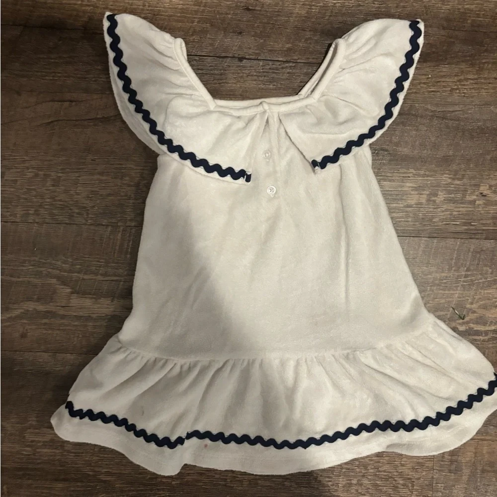 Janie and Jack Swim Cover Up French Terry Ruffle Ric Rac Beach Pool Toddler Girl